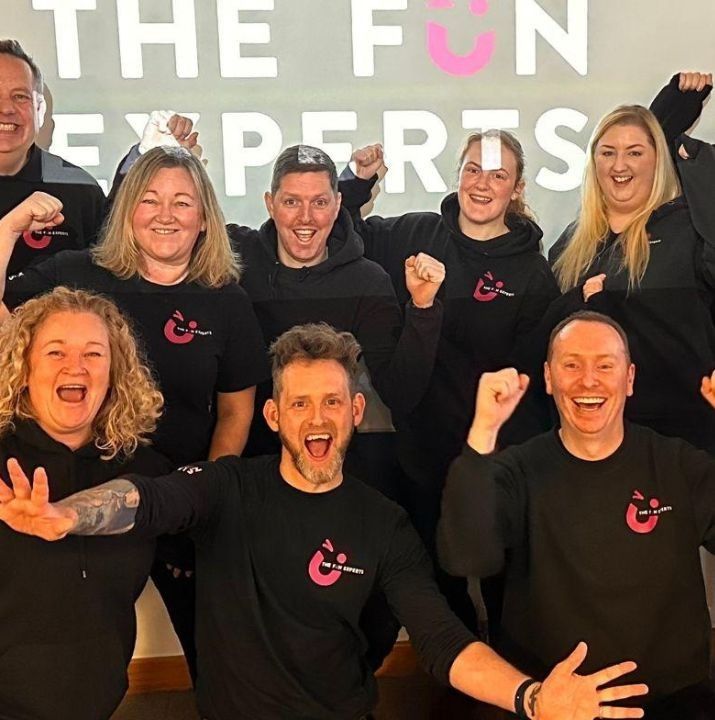 The Fun Experts team cheering