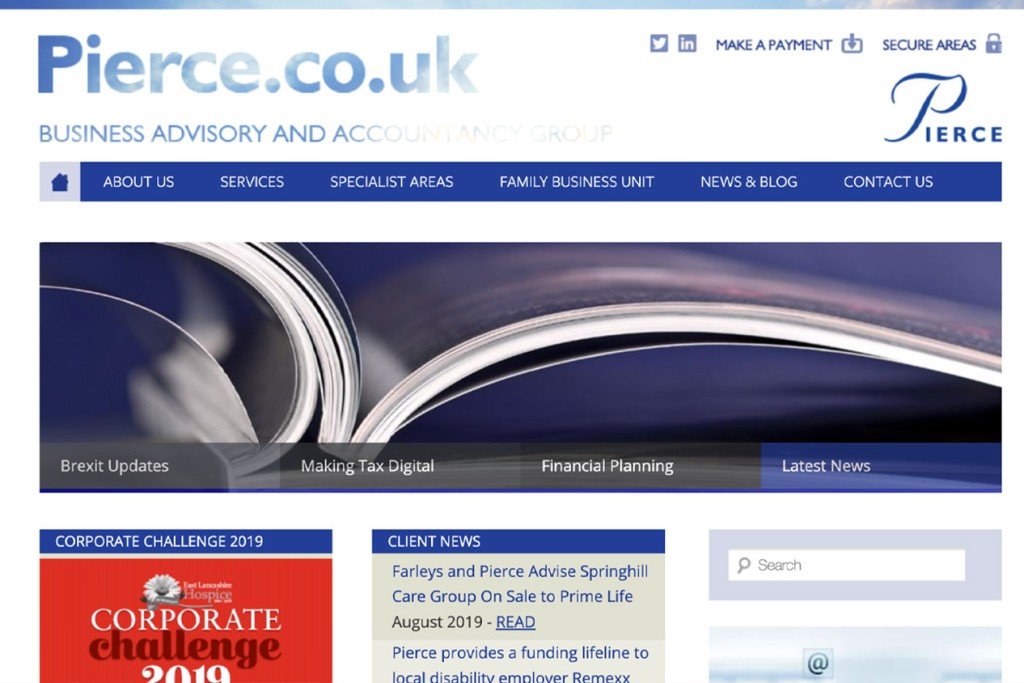 Pierce Old Website