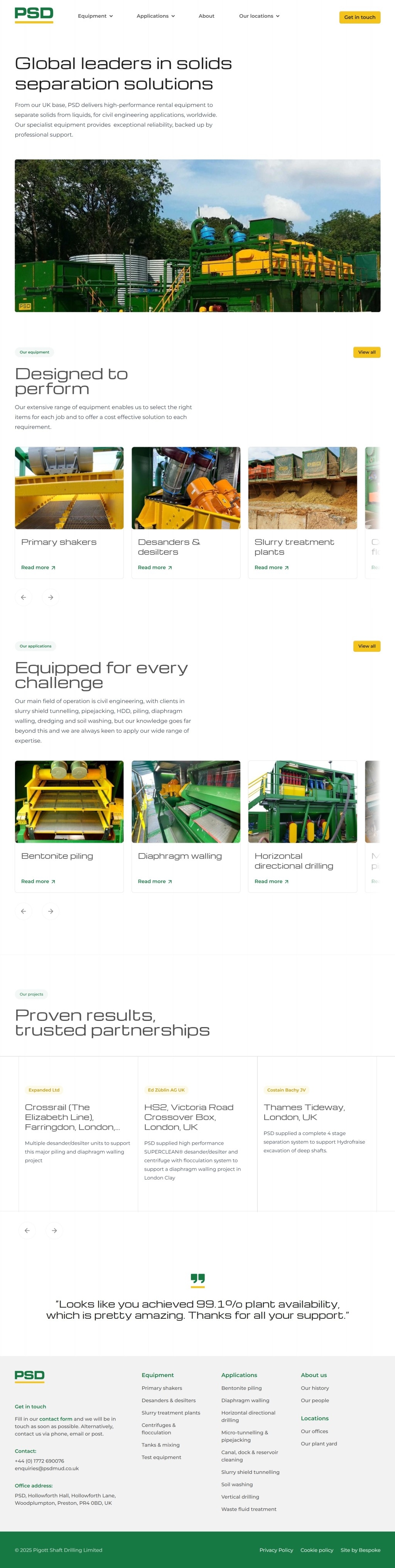 The full PSD home page