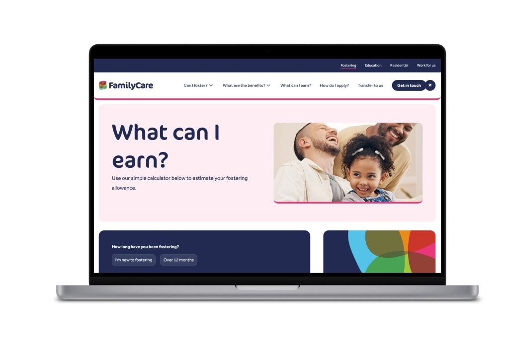 What Can I Earn? webpage from the Family Care website on a laptop