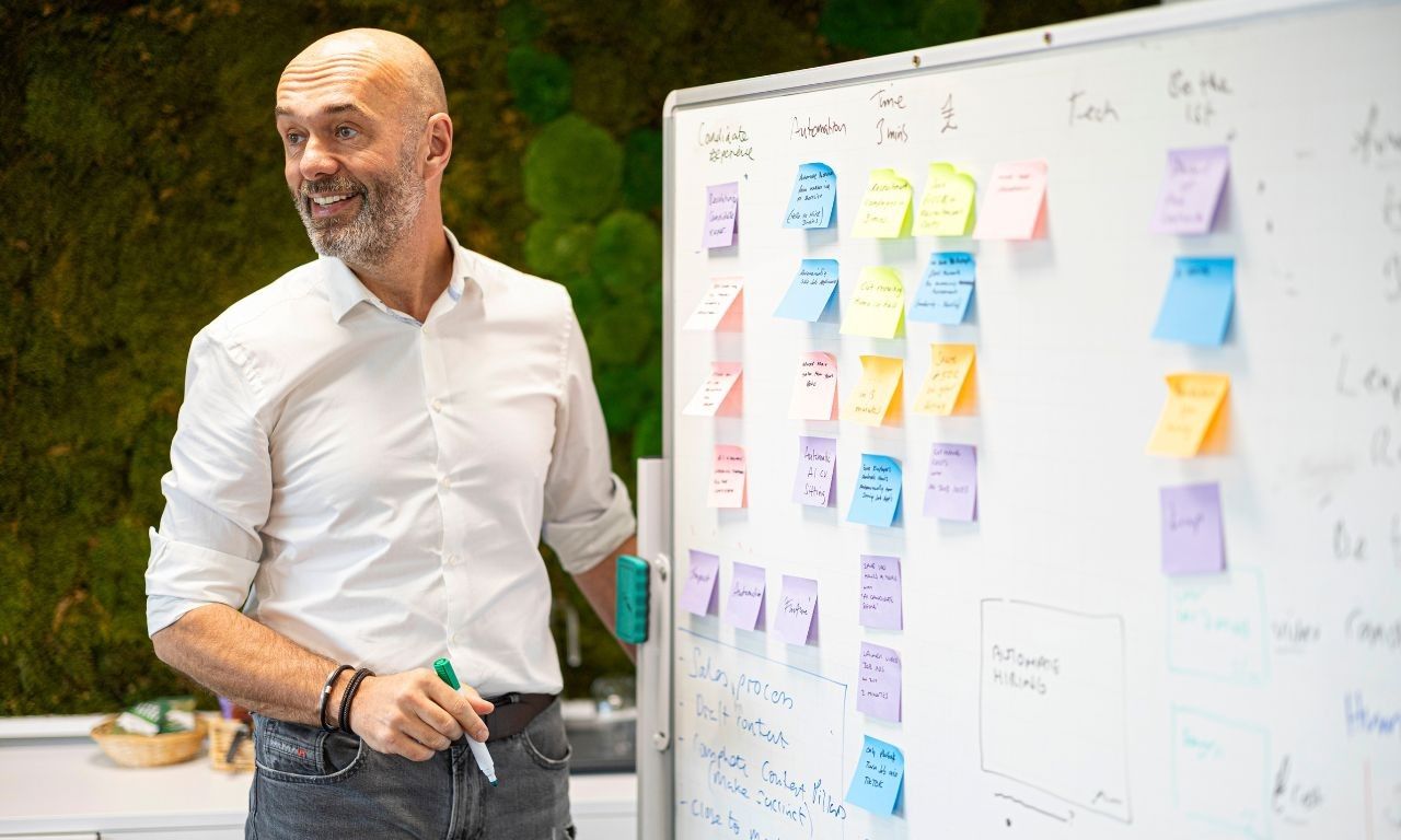 Phil Turner, Head of Digital at Bespoke presenting marketing objectives