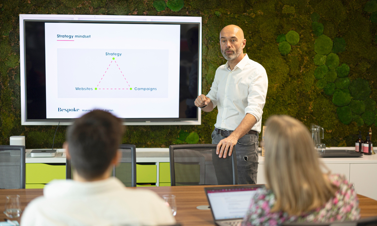 Phil presenting the strategy mindset to clients