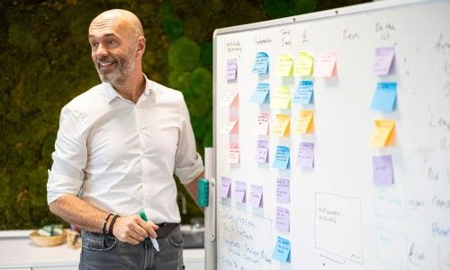 Phil Turner, Head of Digital at Bespoke presenting marketing objectives