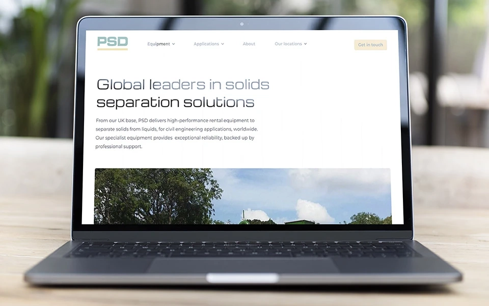 PSD website on macbook